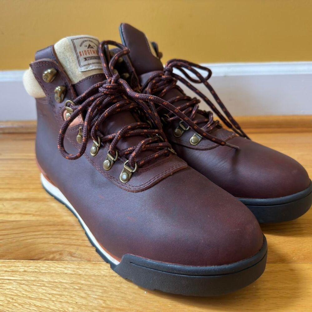 Unbranded Men's Brown and Burgundy Boots